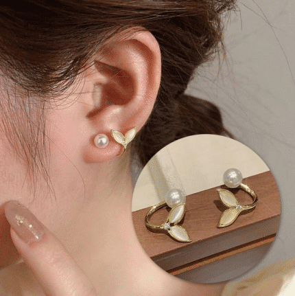 Elegant Pearl Tail Earrings